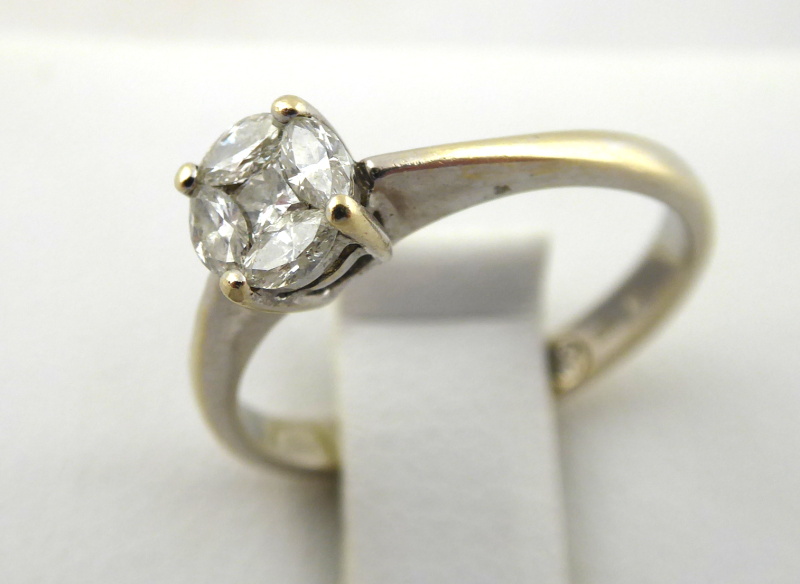 Prsten s pěti diamanty Princes a Naveta - 5