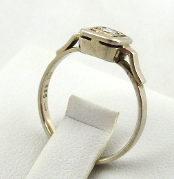 Prsten z bílého zlata s přírodním diamantem - 3