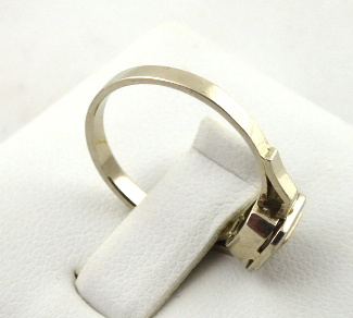 Prsten z bílého zlata s přírodním diamantem - 5