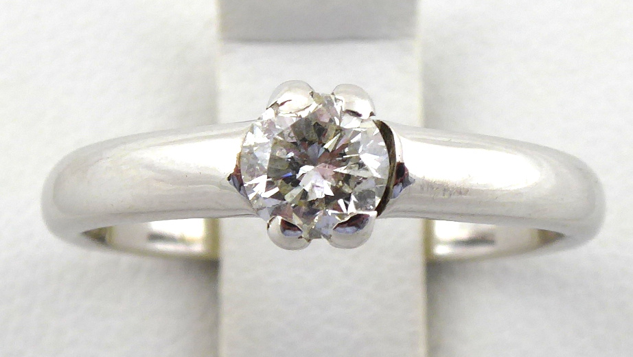Zlatý prsten z bílého zlata s diamantem 0,40 ct - 2