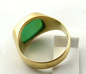 Zlatý prsten s přírodním chryzoprasem - 2