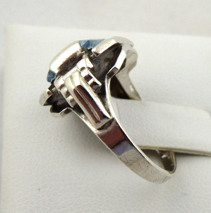 Art deco stříbrný prsten – Heinrich König, Jablonec - 5