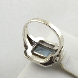 Art deco stříbrný prsten – Heinrich König, Jablonec - 6
