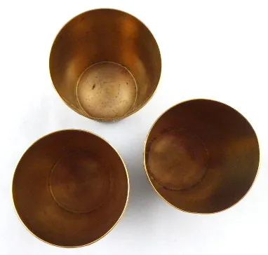 Tři pohárky s barevnými emaily – technika Cloisonné - 4