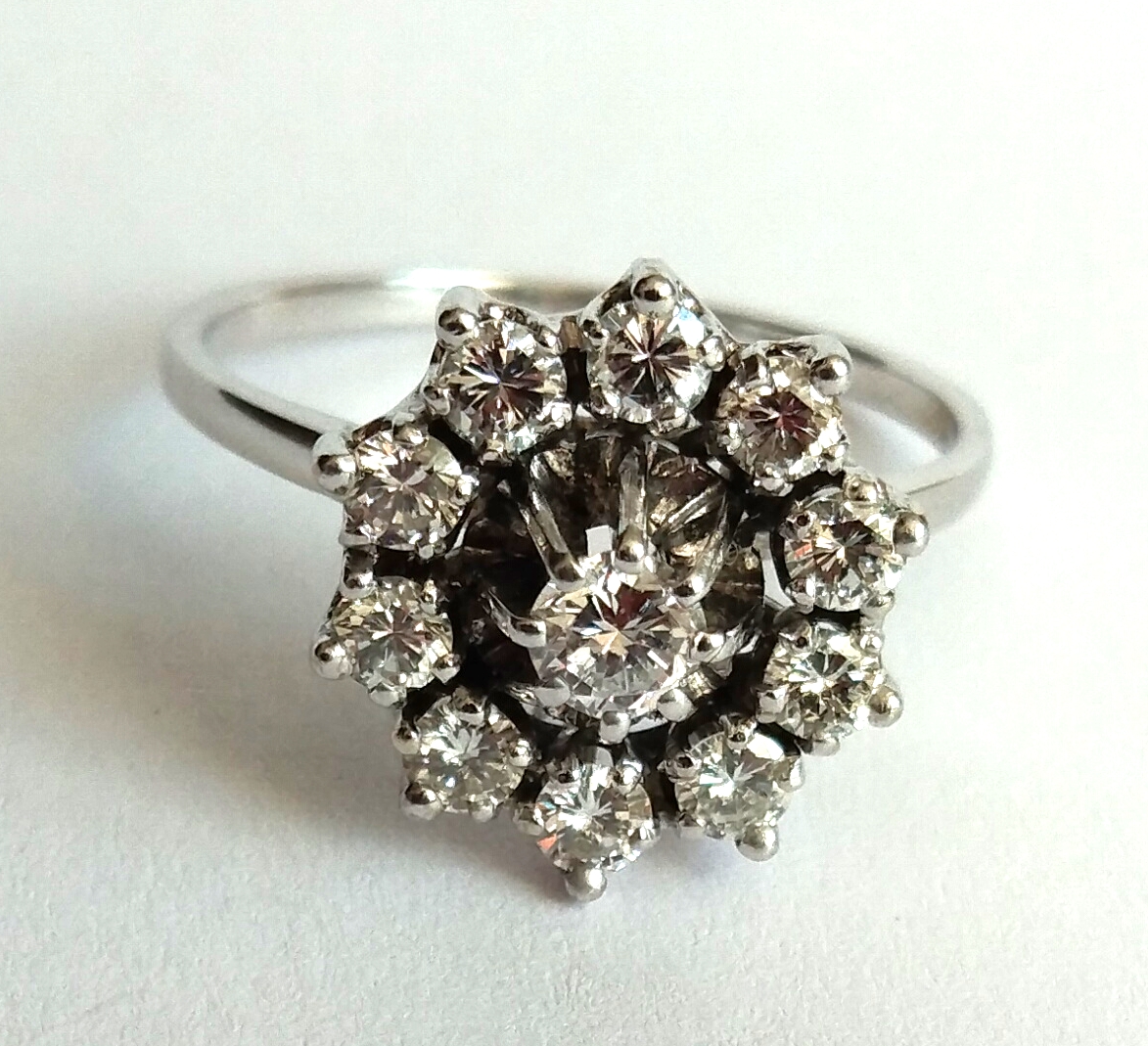 Zlatý prsten s diamanty, 0,76 ct - 4