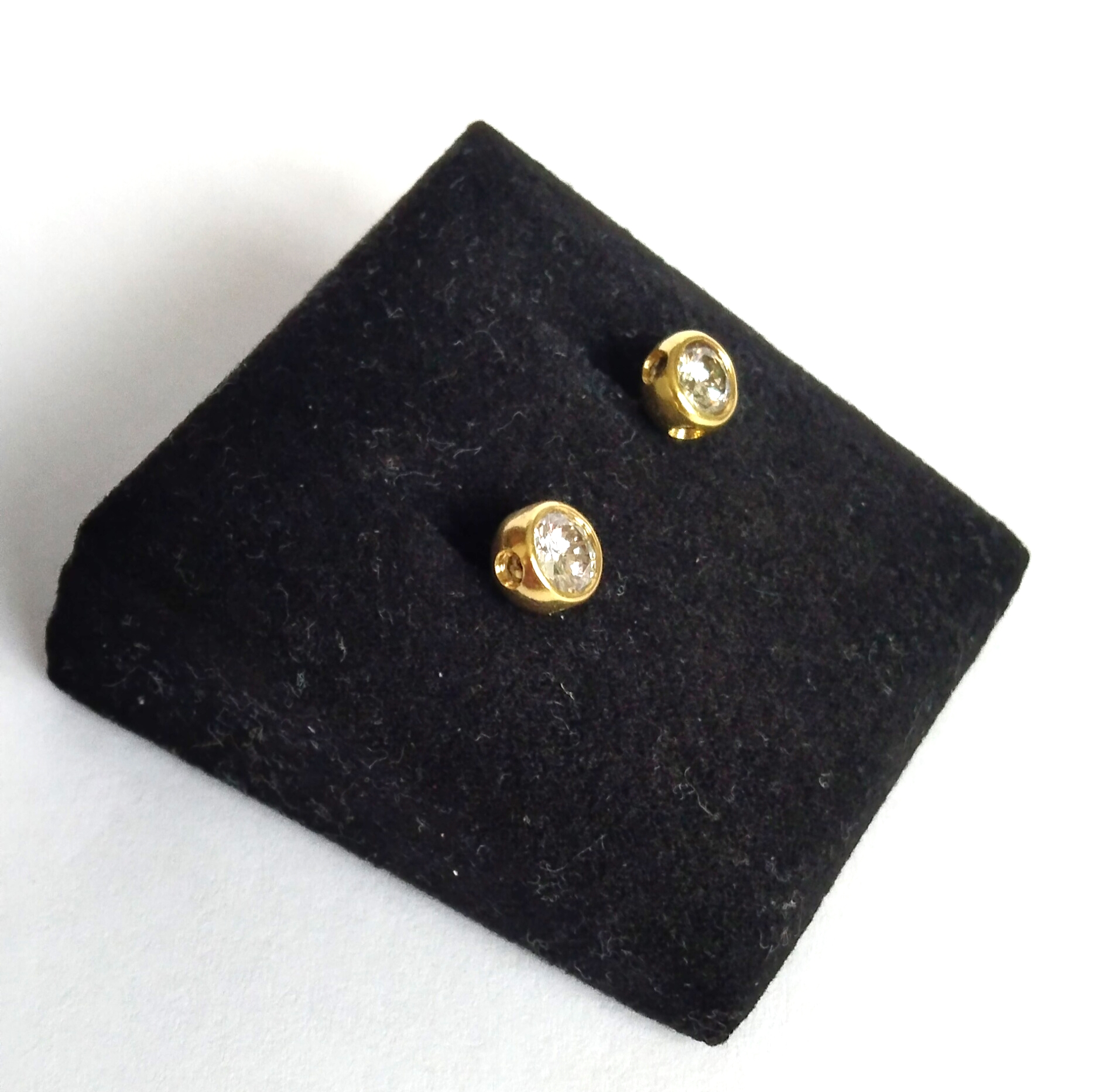 Zlaté náušnice s diamanty, 0,73 ct - 5