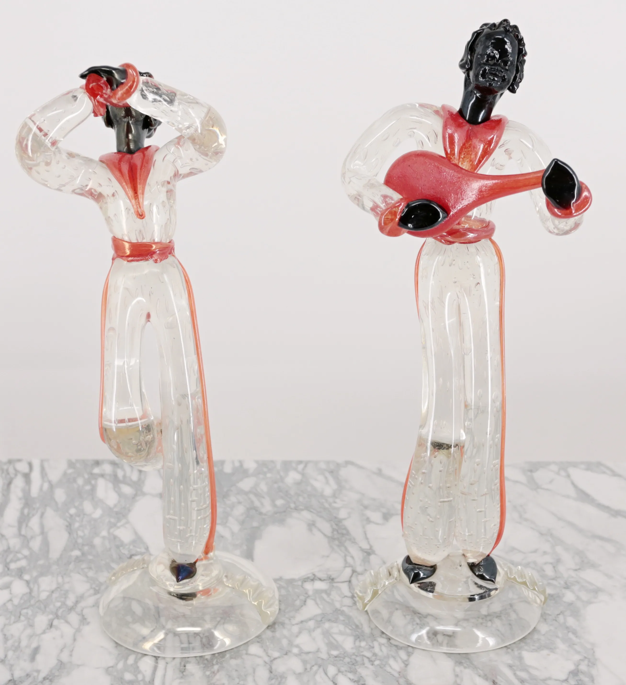 Skleněné sochy hudebníků - Murano Glass