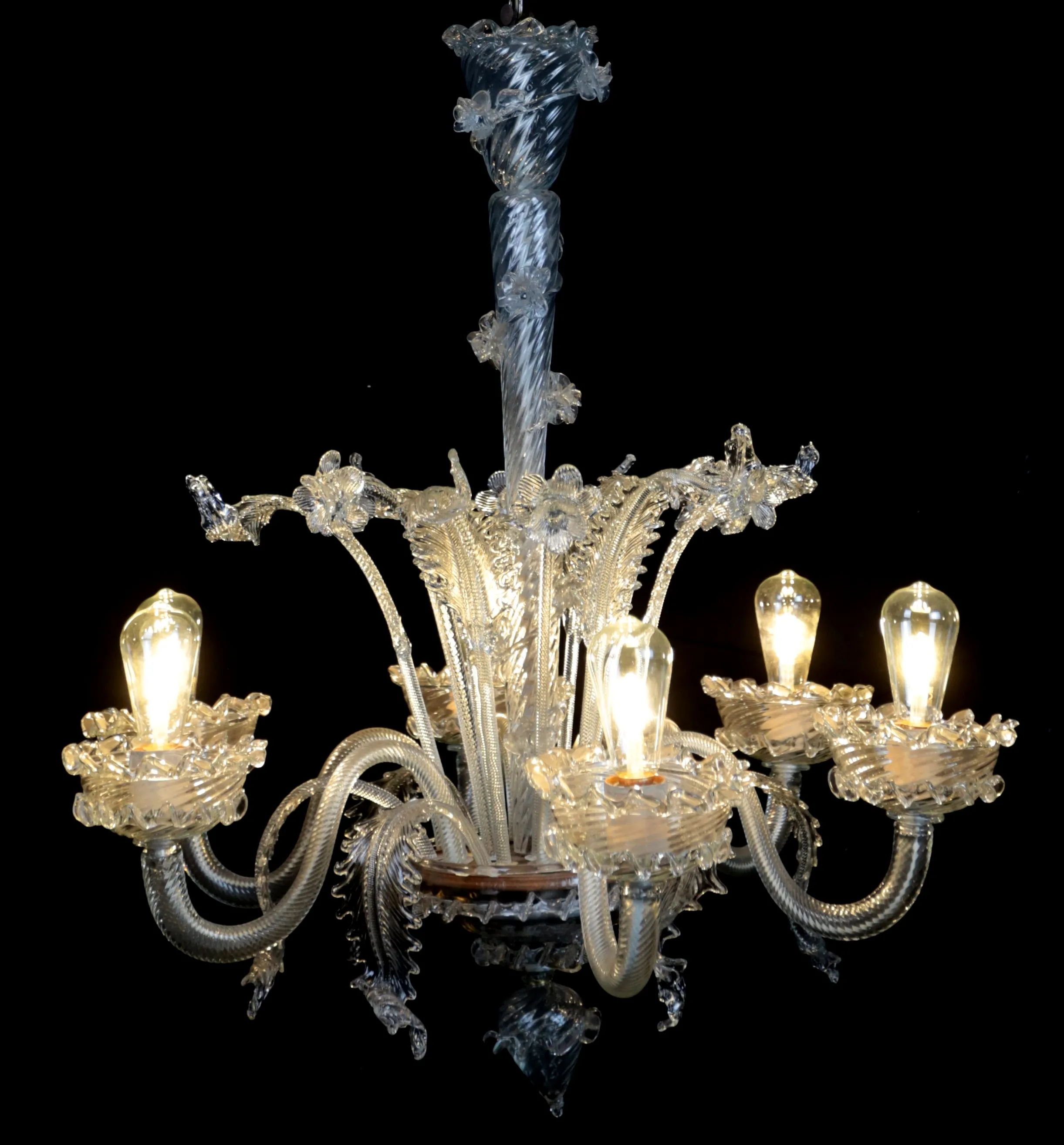 Šestiramenný benátský lustr Murano, zrestaurovaný - 5