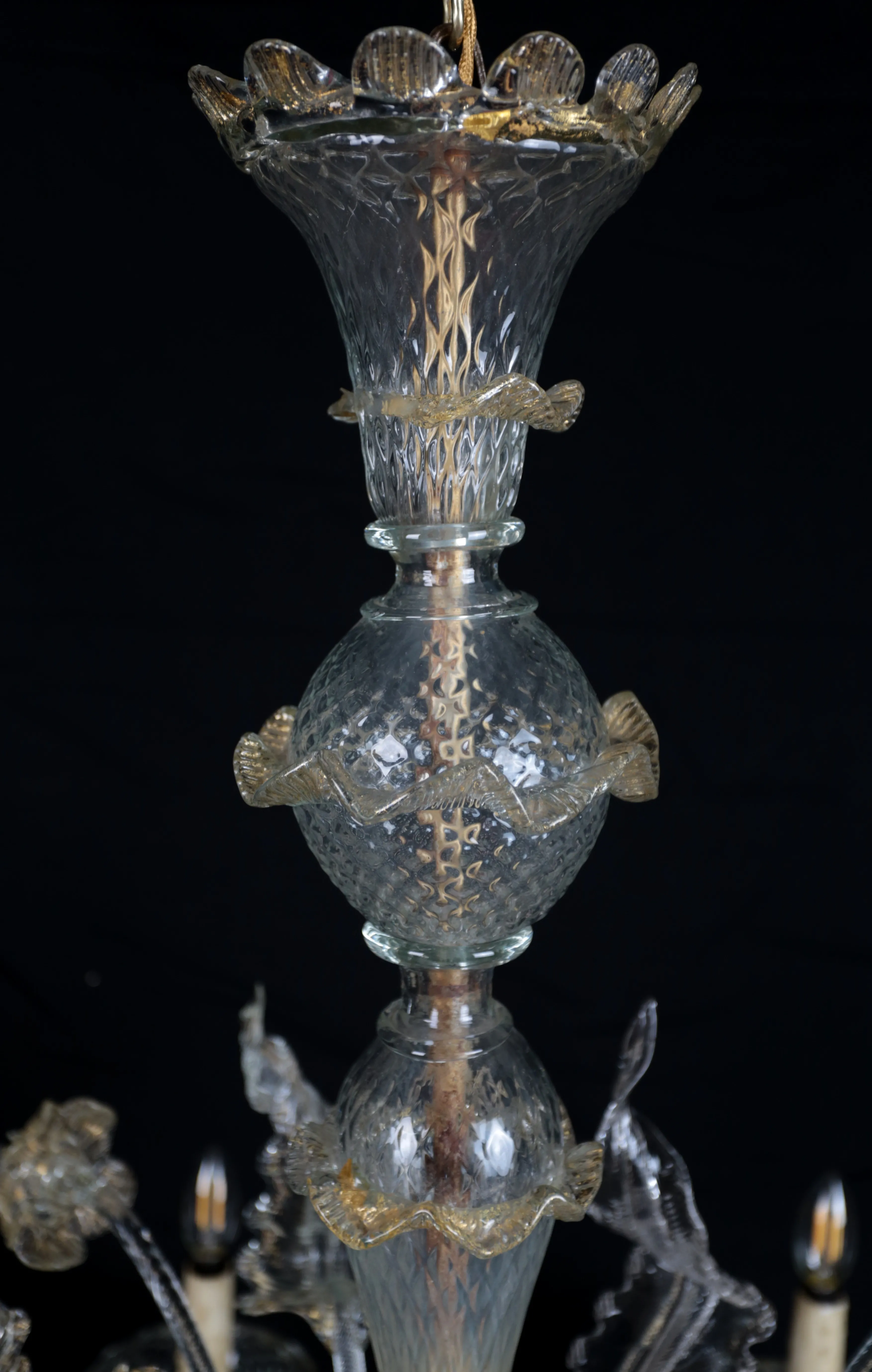 Šestiramenný benátský lustr Murano, zrestaurovaný - 7