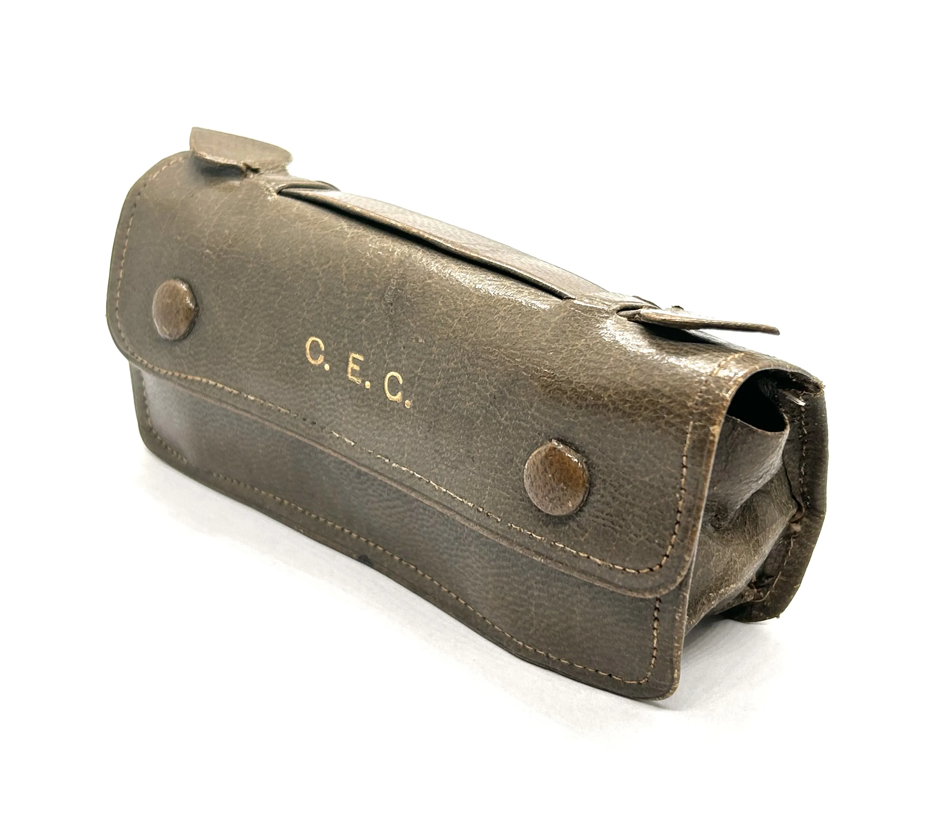 Stříbrné kukátko s perletí v kožené etui - 3