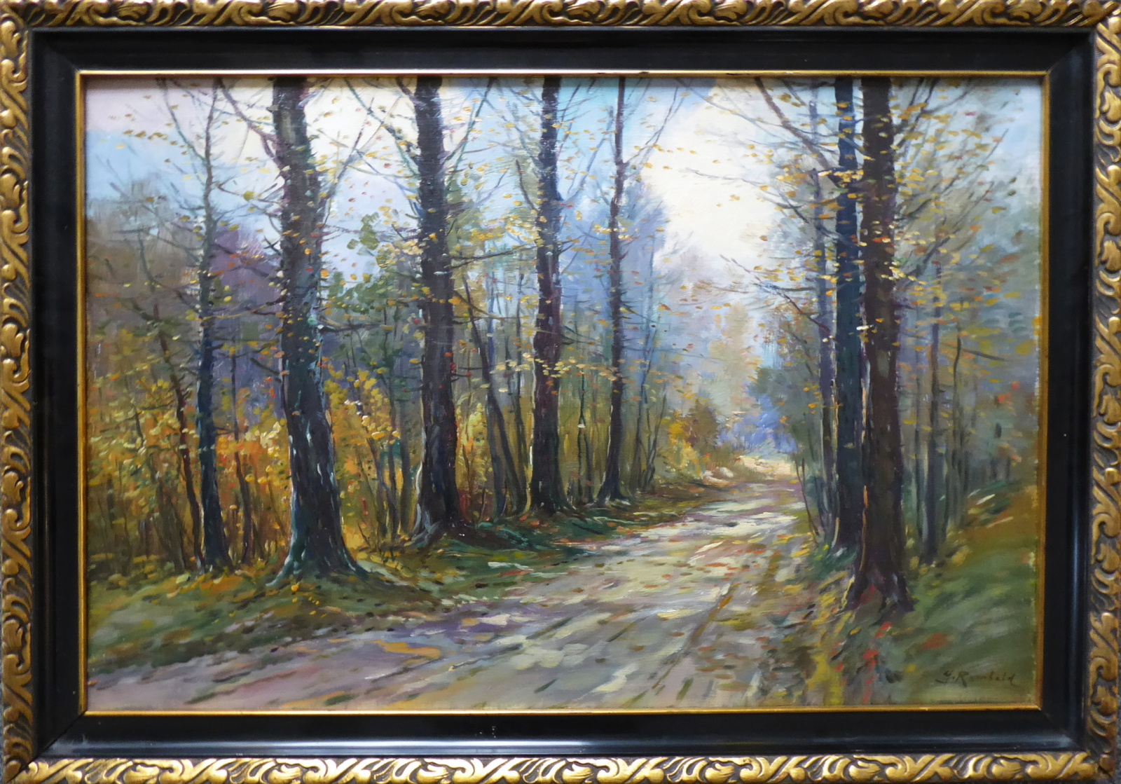 J. Rombald – Podzimní nálada na cestě lesem