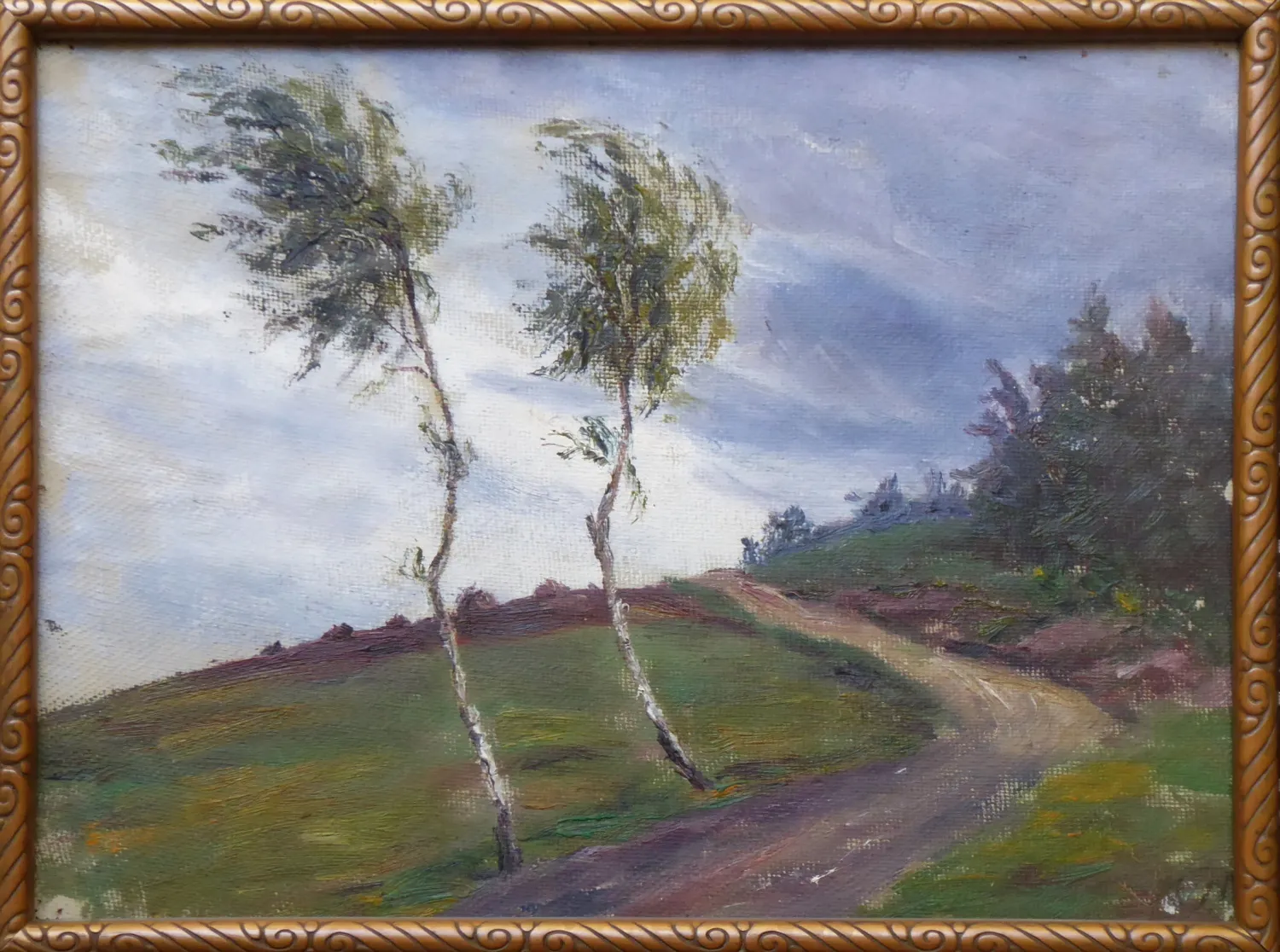 Marie Chodounská – Pěšina s břízami před bouří