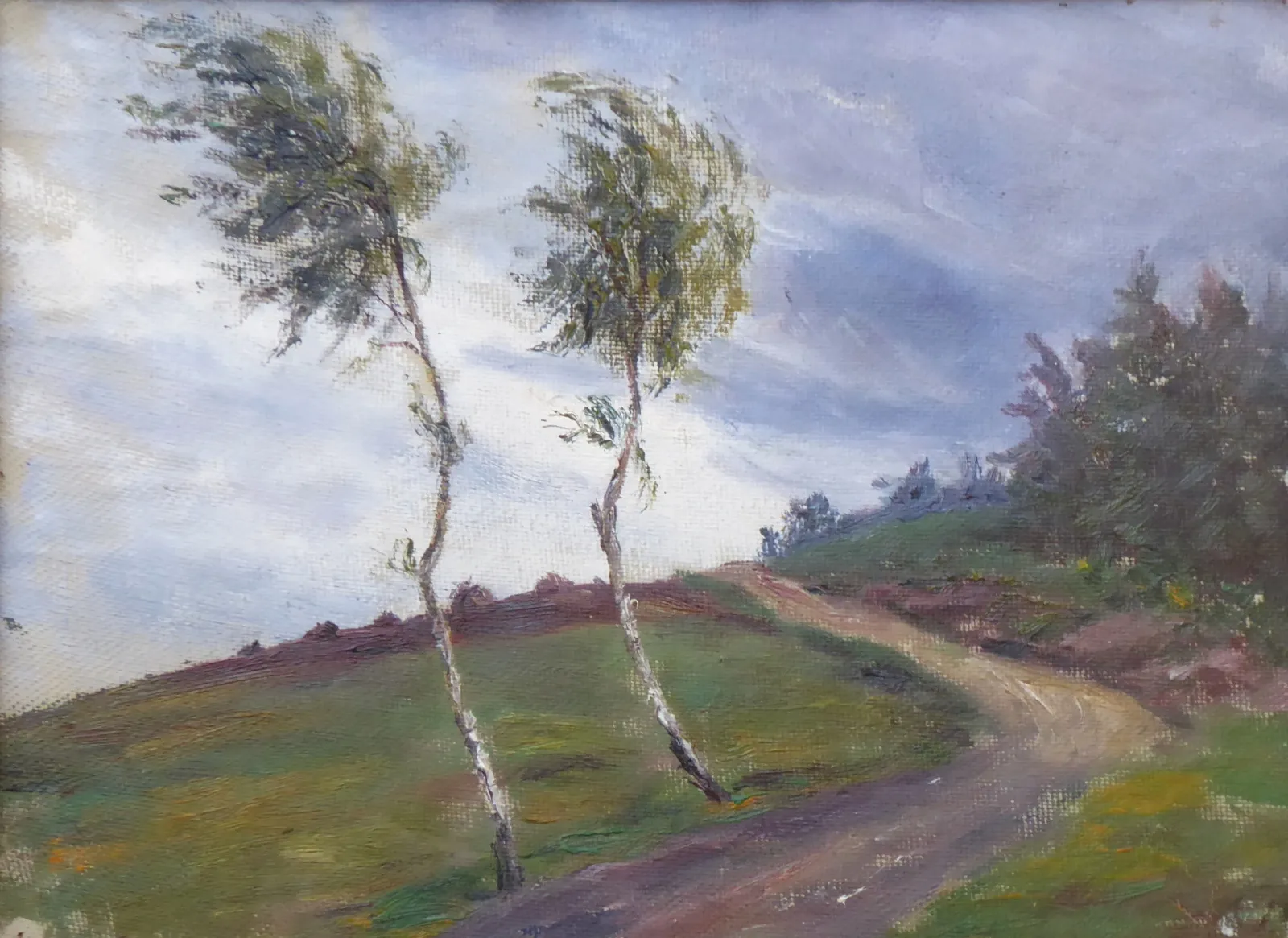 Marie Chodounská – Pěšina s břízami před bouří - 2