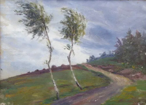 Marie Chodounská – Pěšina s břízami před bouří - 3