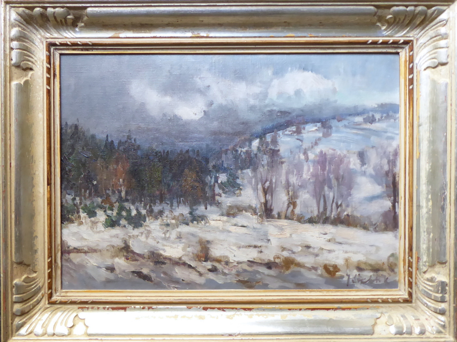 Jindřich Stehlík – Zimní krajina s kopcem