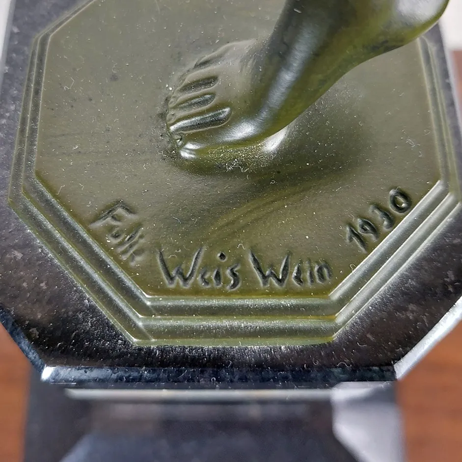 Bronzová figura ženy – Felix Weiss - 5