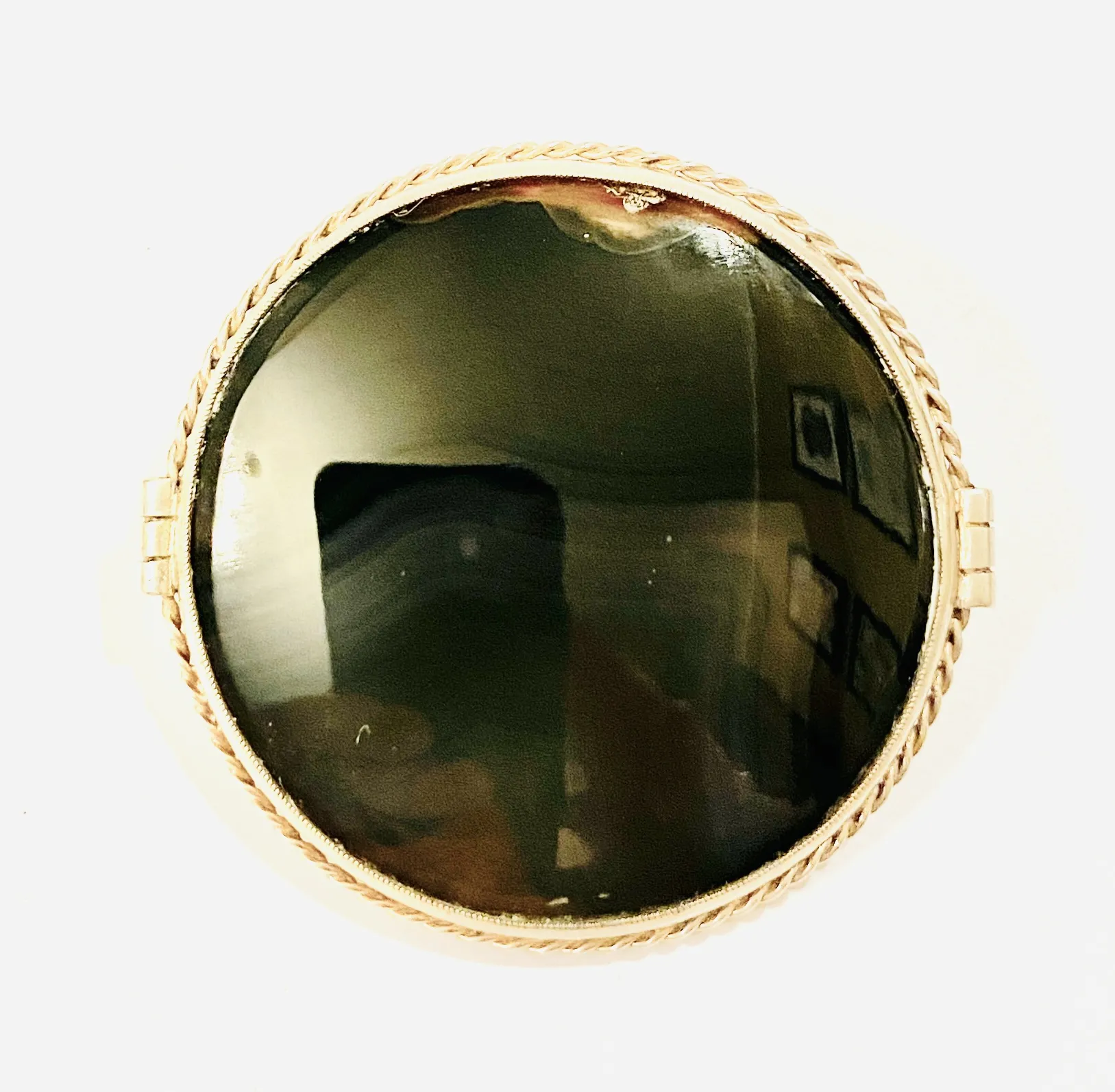 Stříbrná art-deco brož s achátem