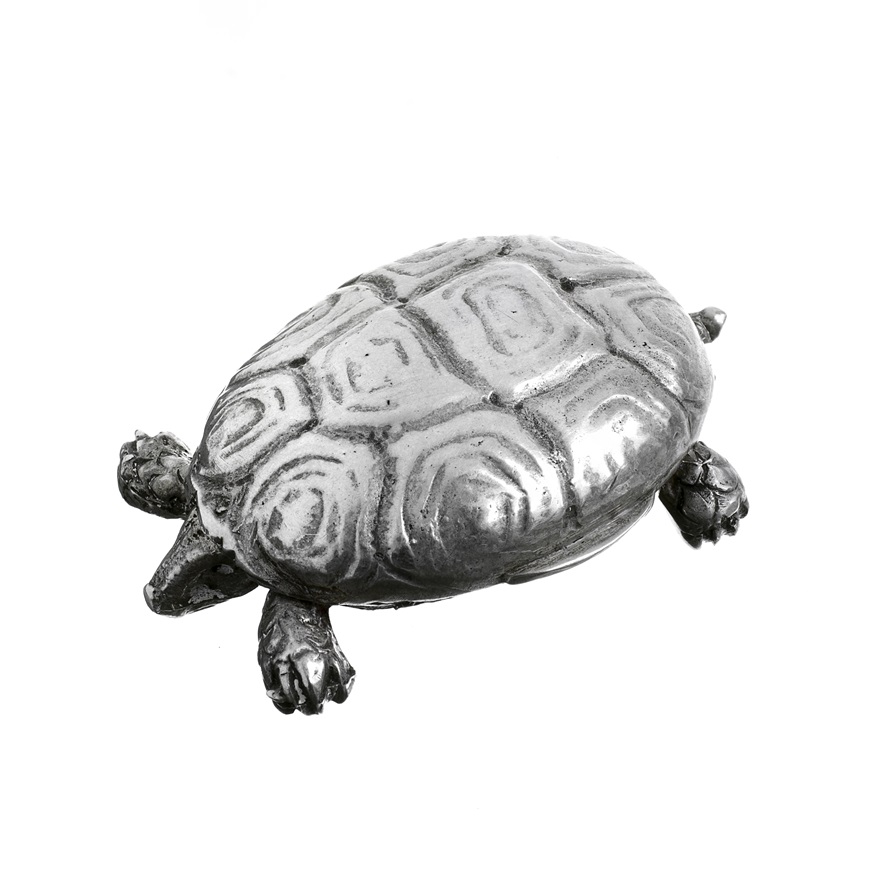 Stříbrná dózička ve tvaru želvy
