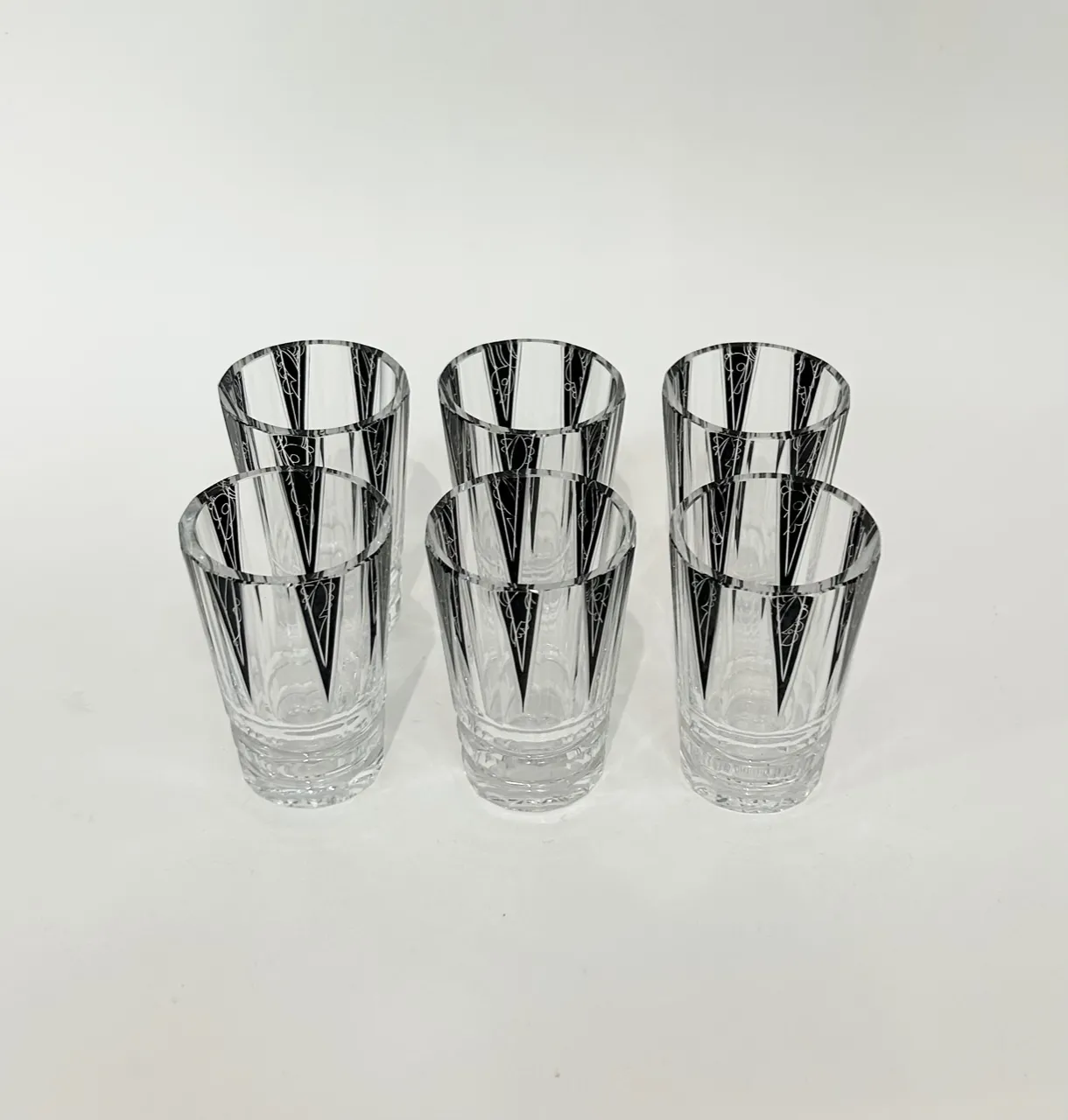 Český skleněný koktejlový servis – Art Deco, Karel Palda - 5