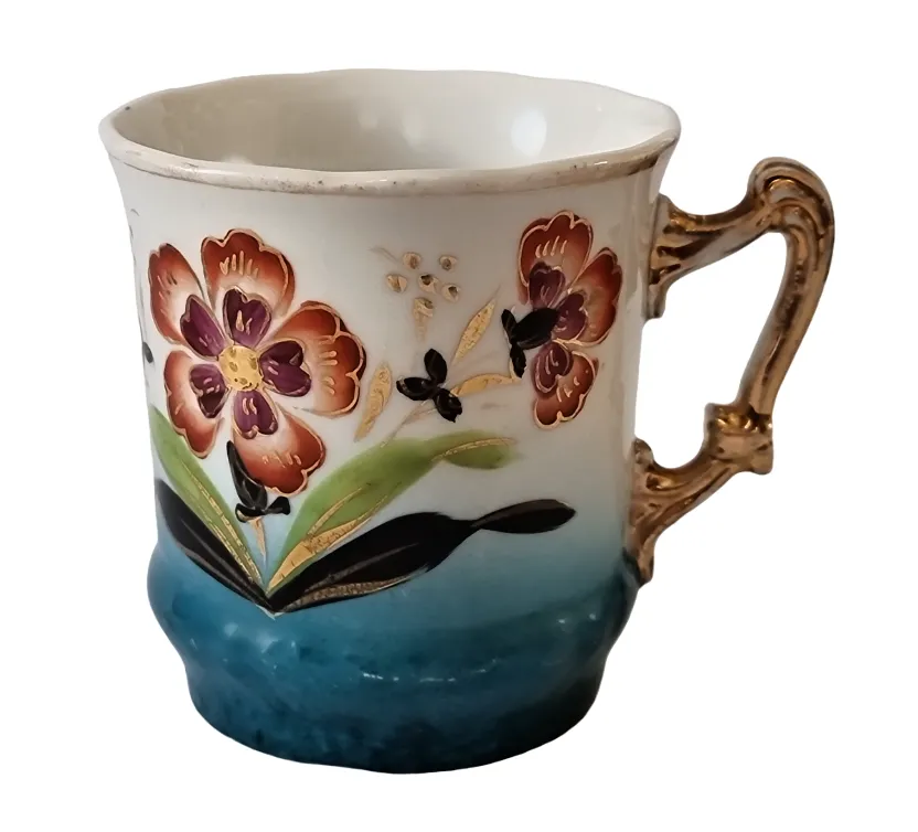 STAROŽITNÝ PORCELÁNOVÝ ČAJOVÝ HRNEK - 5
