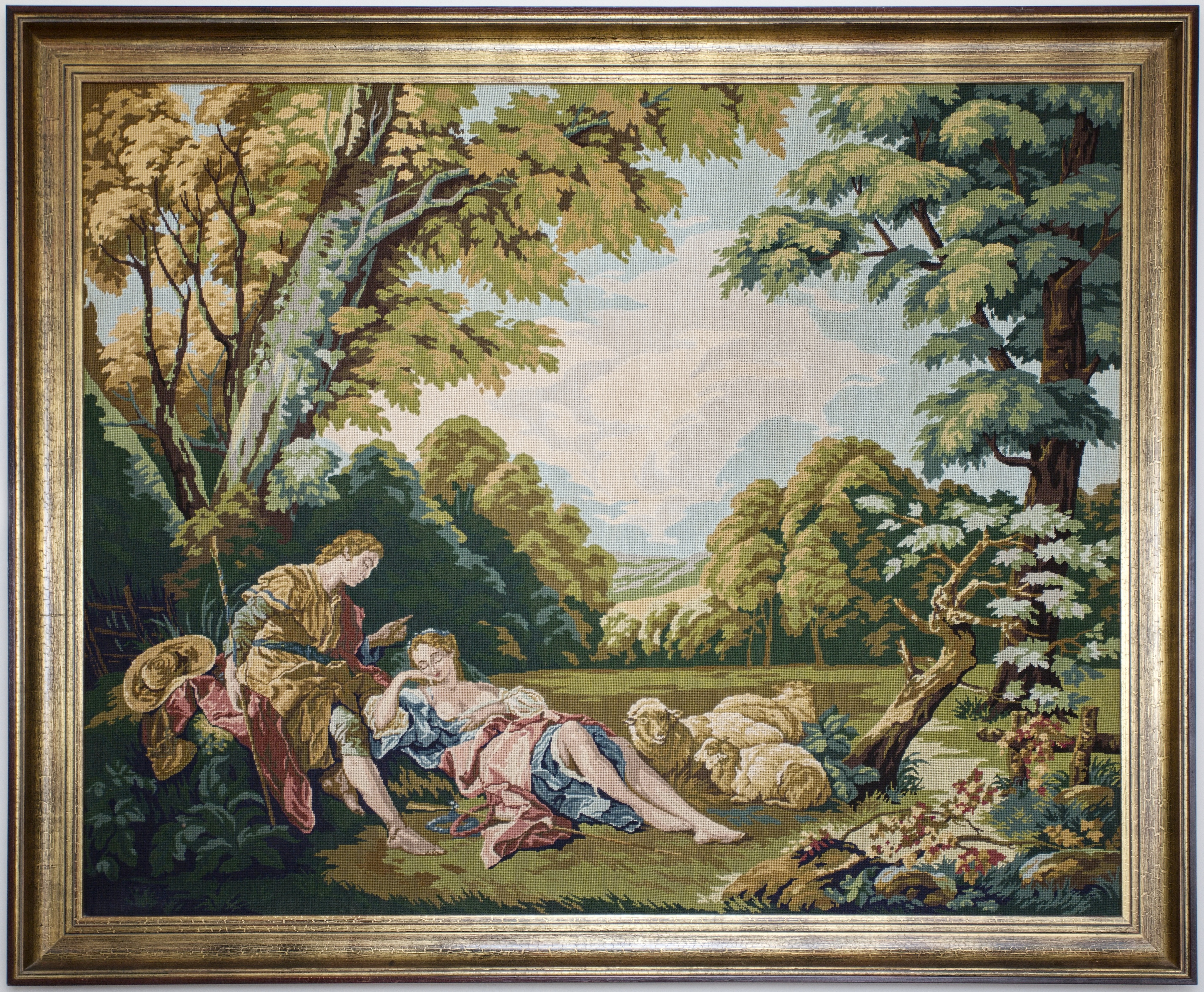 Romantický gobelín v rámu 175 x 145 cm