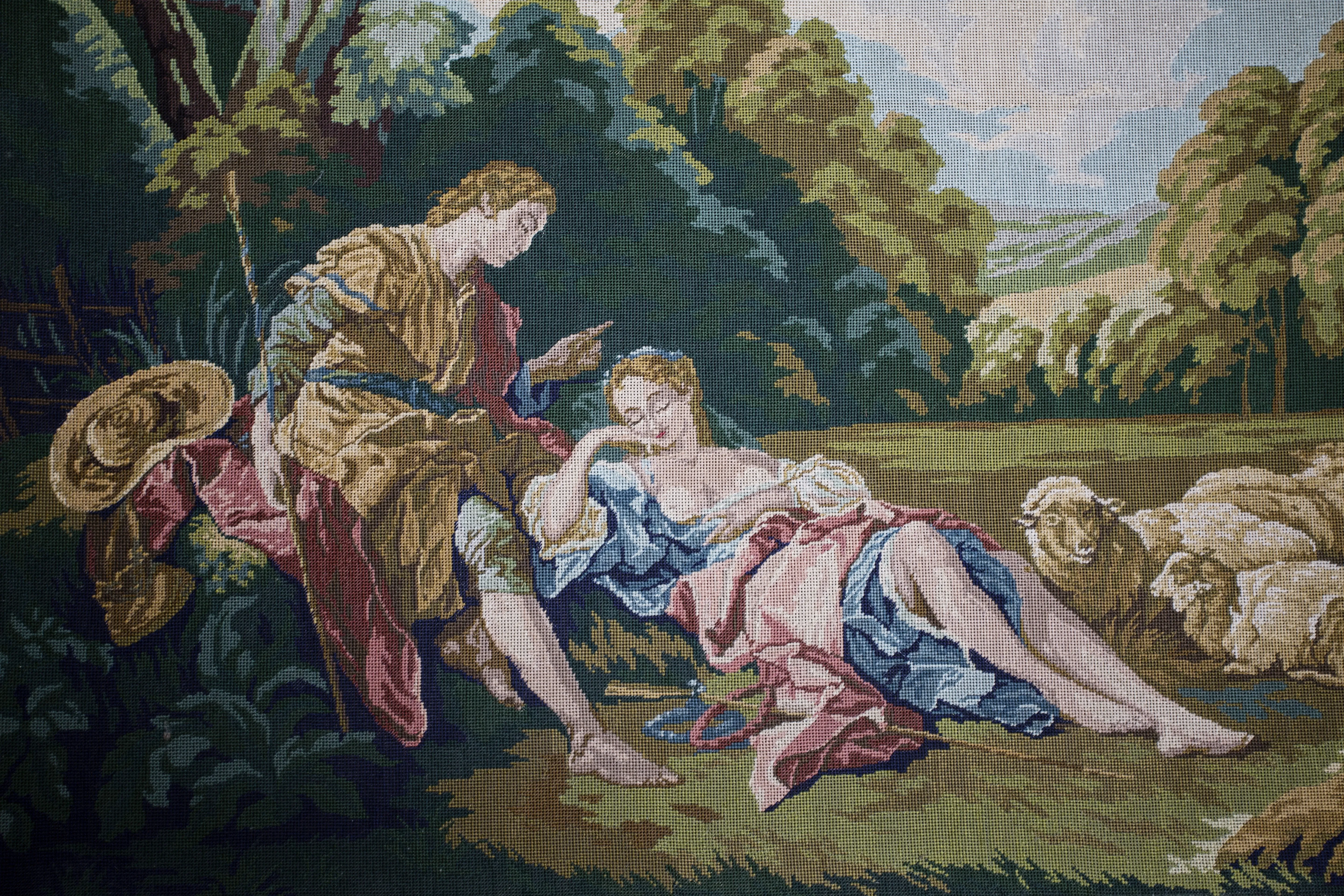 Romantický gobelín v rámu 175 x 145 cm - 2