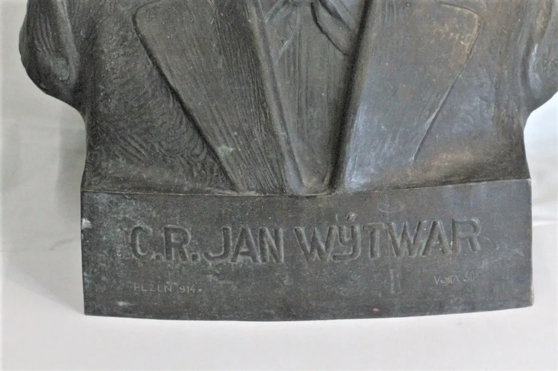 Bronzová busta CR. Jan Wýtwar - 3