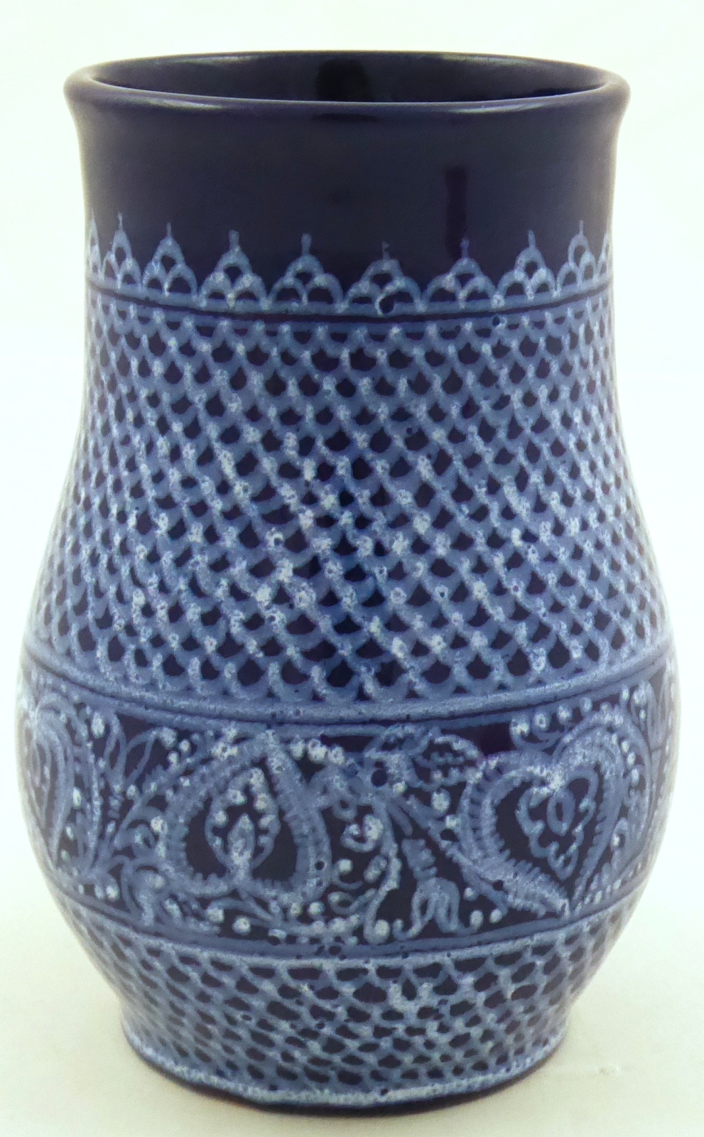 Grosseová - Modrý fajánsový džbánek