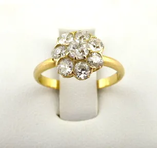 Zlatý prsten s 8 diamanty 1,25 ct – Kytička - 2