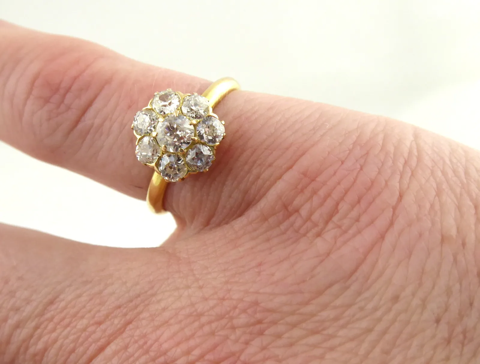 Zlatý prsten s 8 diamanty 1,25 ct – Kytička - 6