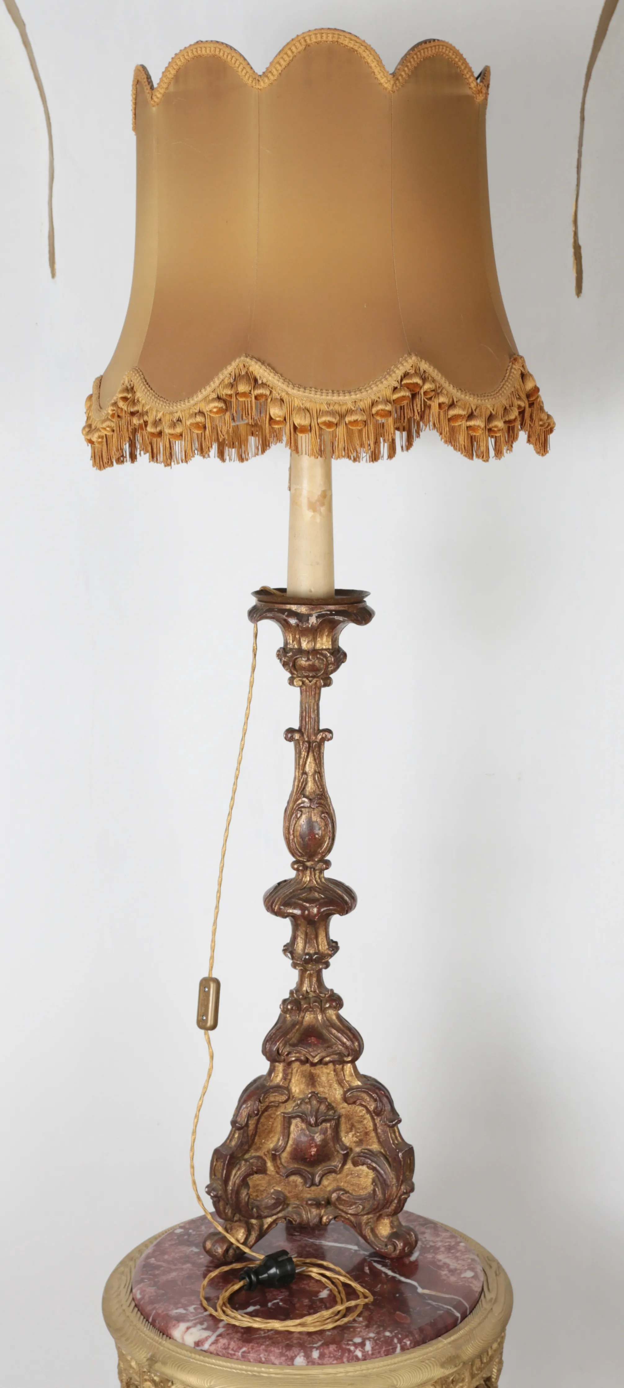 Barokní dřevěný svícen – Lampa - 8