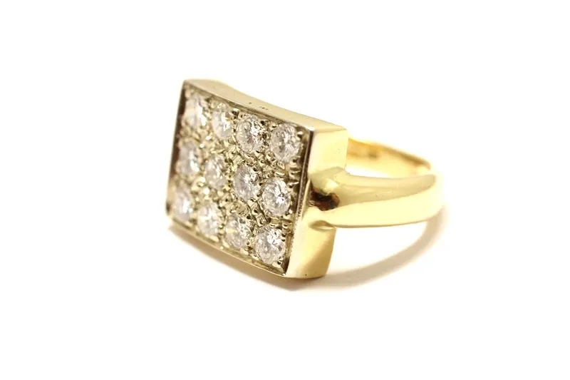 Zlatý prsten s diamanty - 2