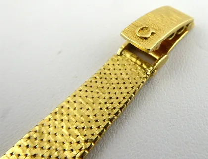 Omega – Zlaté plesové dámské hodinky s brilianty - 3