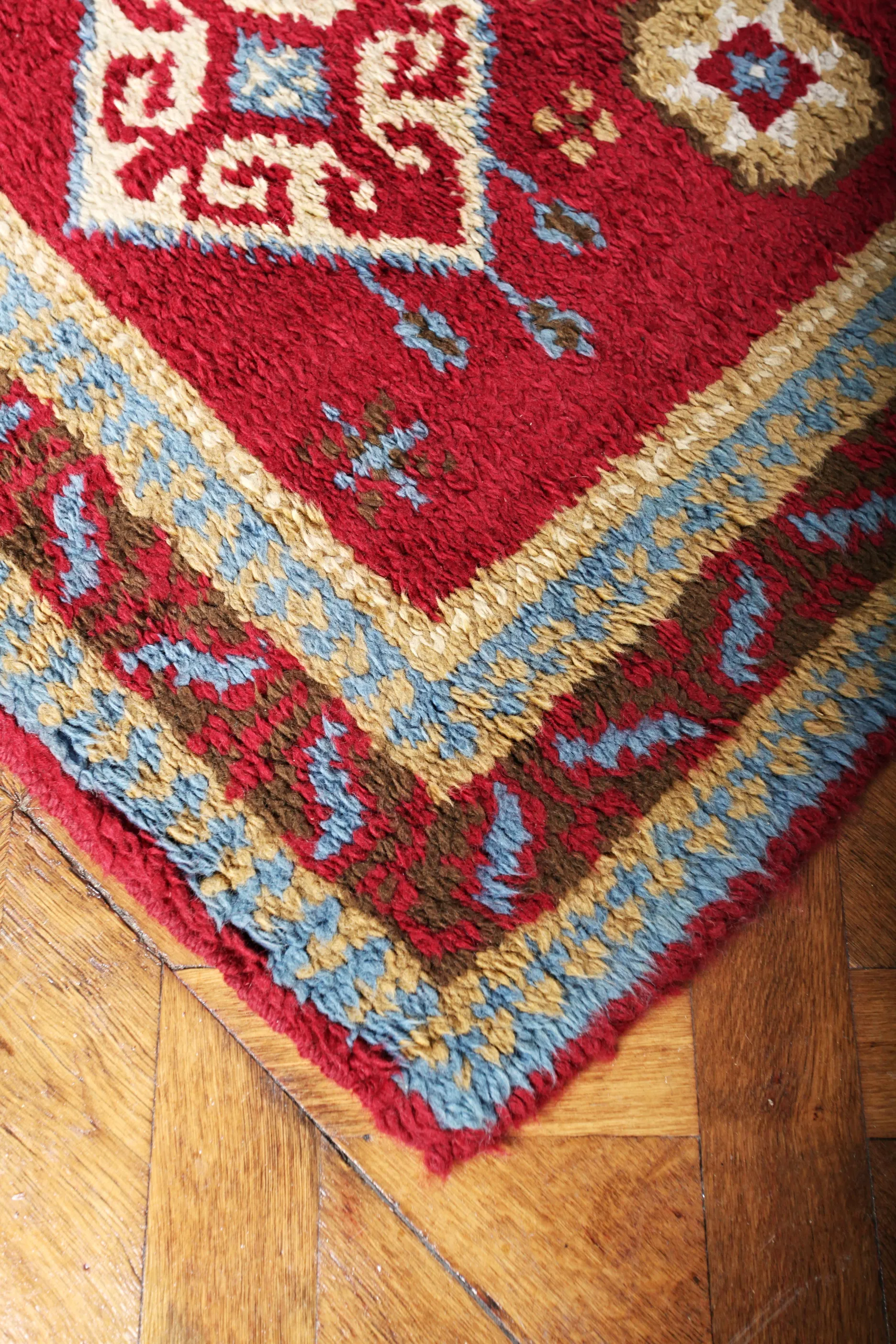 Ručně vázaná předložka / kobereček Čechy - 2
