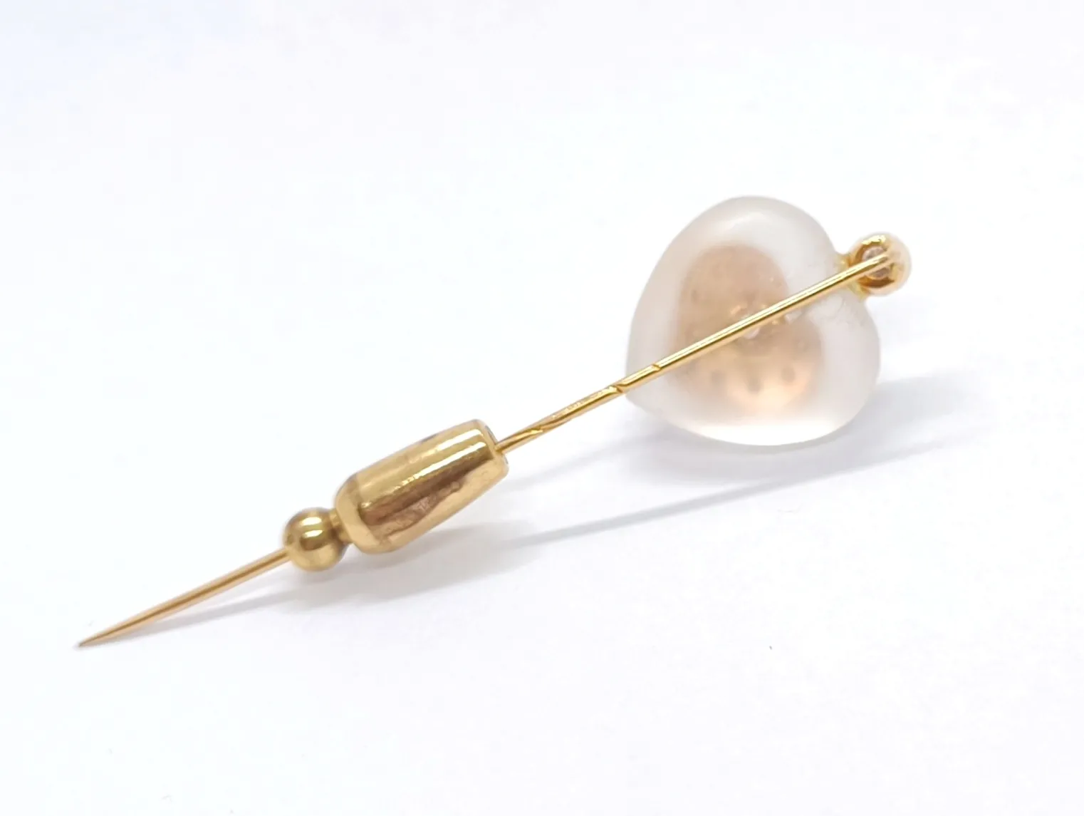 Zlatá jehlice s křišťálem, safírem a diamanty - 3