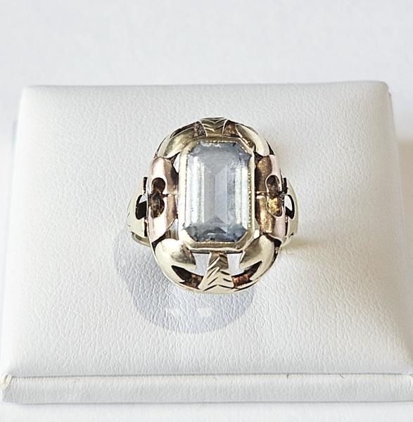 Starožitný zlatý prsten 14 karátů – 4,24 gramů – punc Čejka