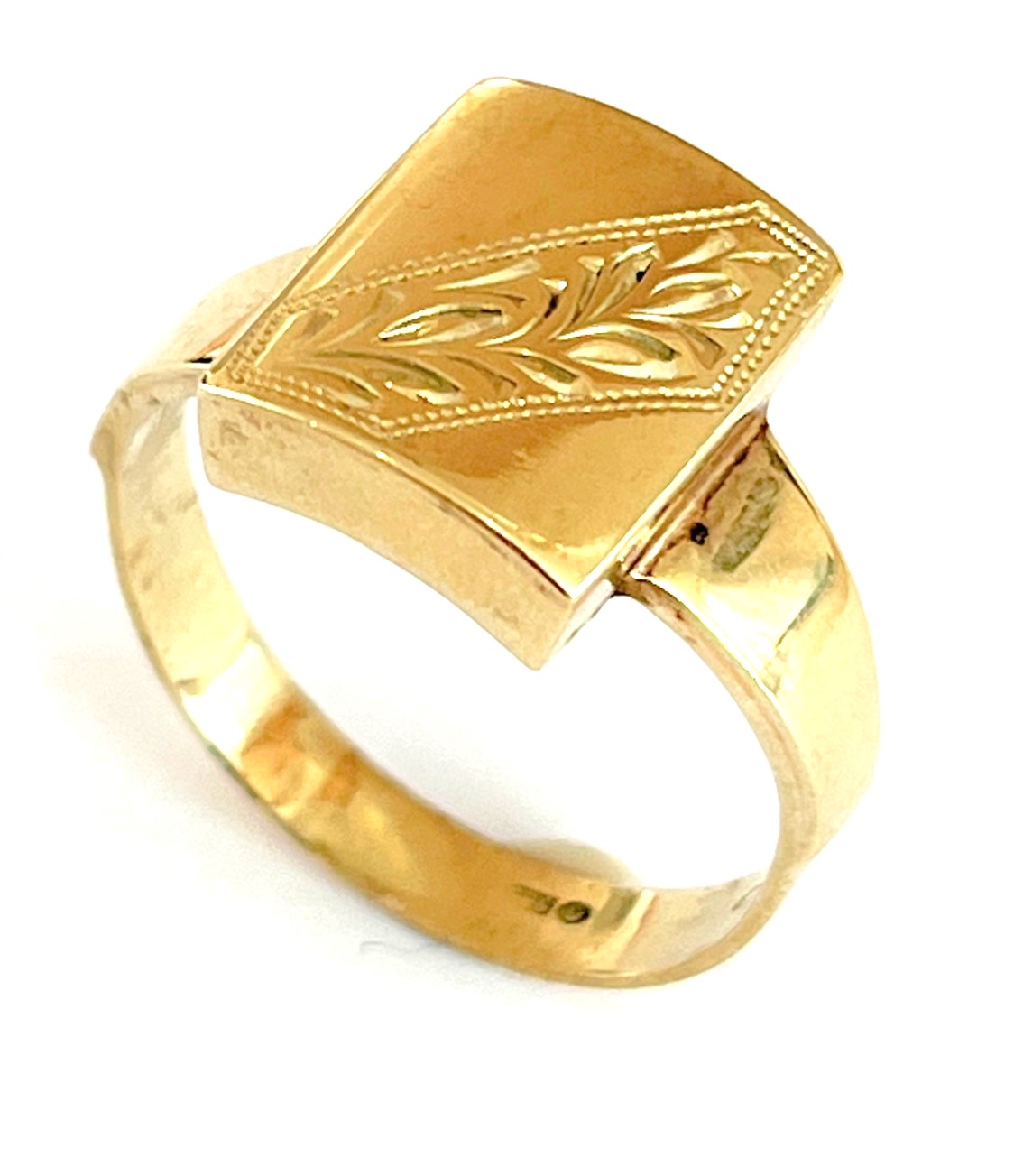 Starožitný zlatý prsten punc Čejka