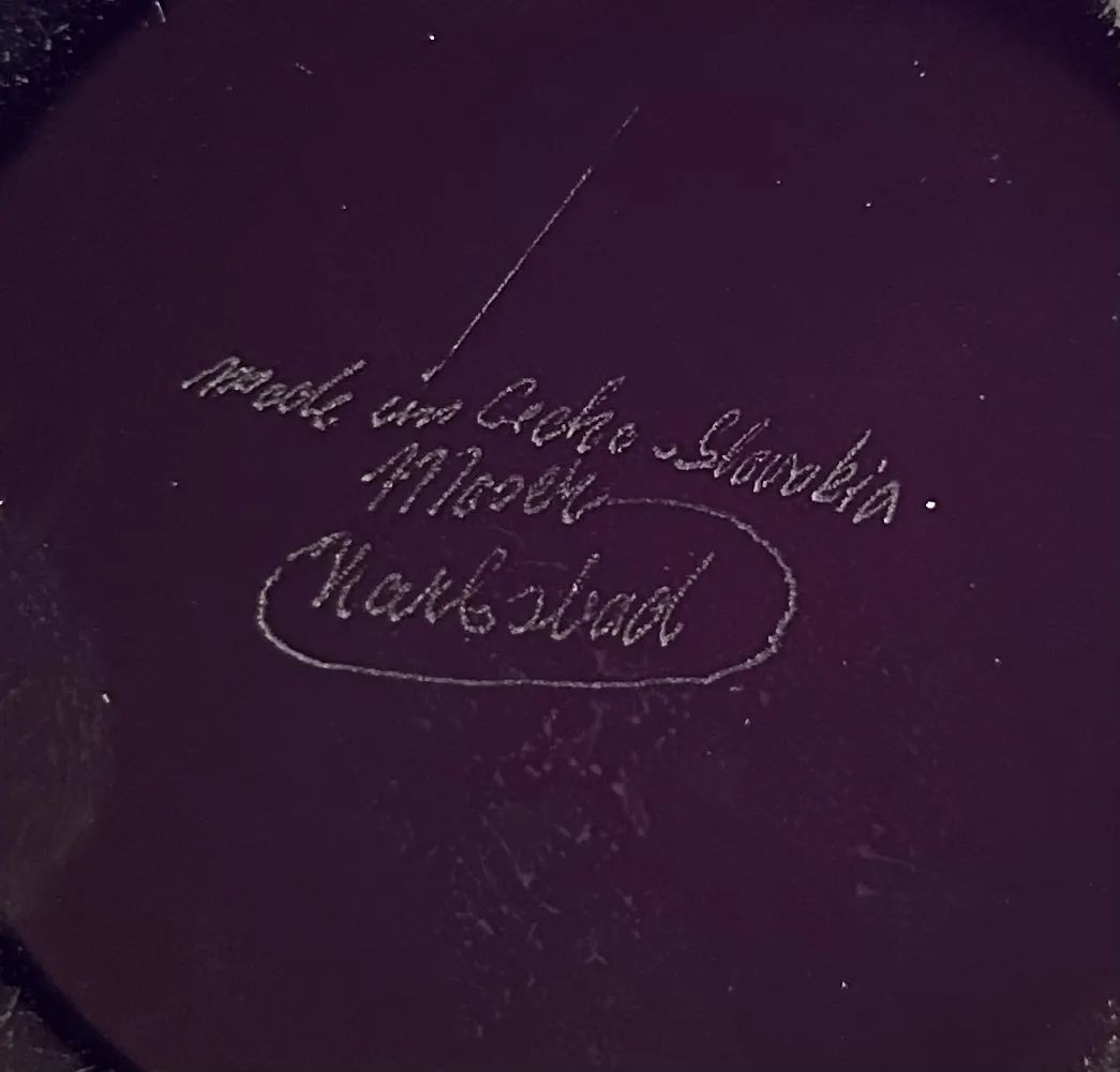 Skleněná mísa Moser s oroplastikou - 8
