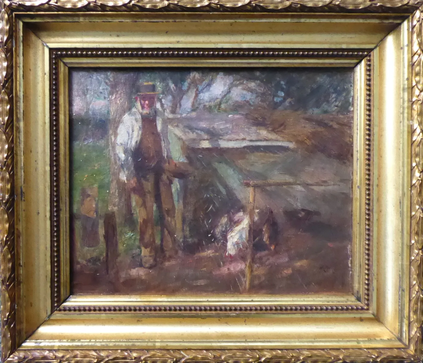 Harry Fiedler (1856-1935) – U kurníku - 1