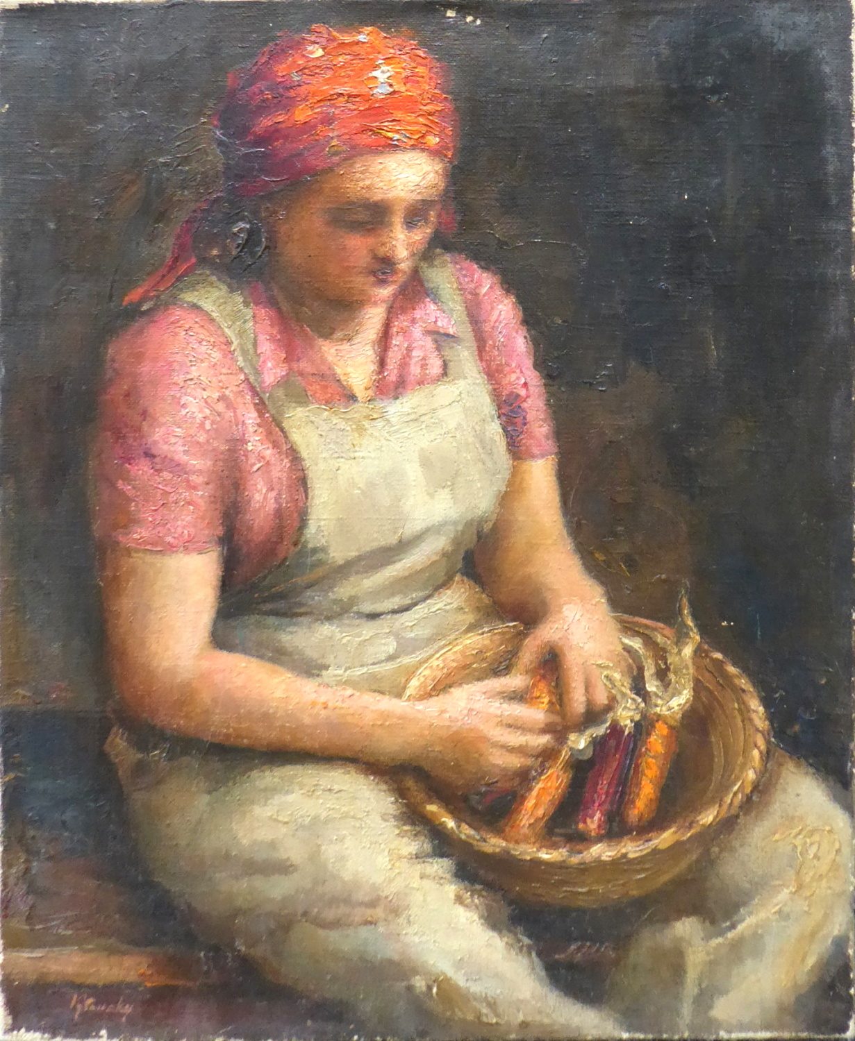 Ladislav Vyšanský ( nar. 1915 ) – Žena s kukuřicí