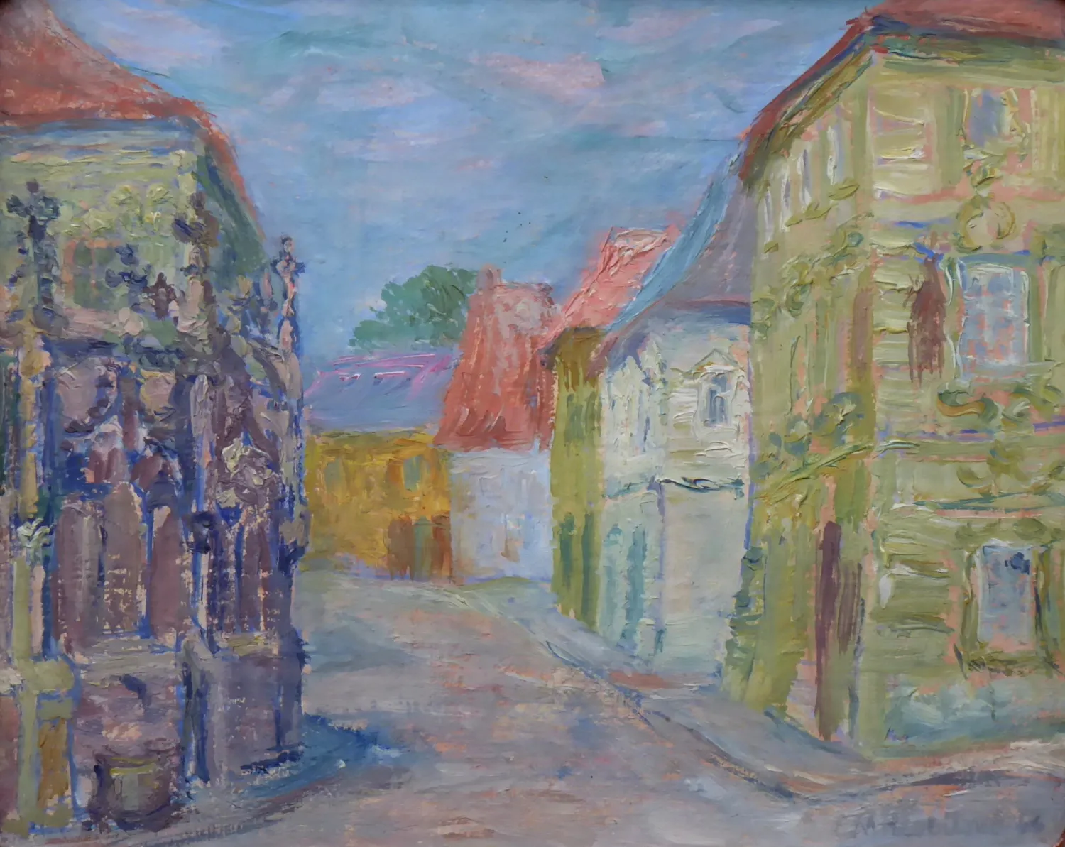 Marie Hlobilová Mrkvičková – Ulička v Kutné Hoře - 2