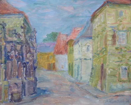 Marie Hlobilová Mrkvičková – Ulička v Kutné Hoře - 3