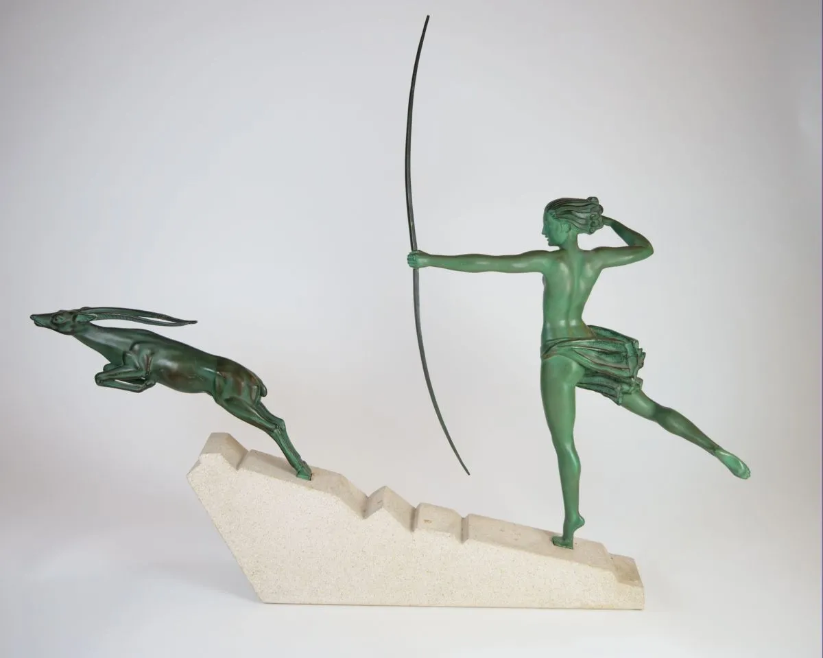 Art deco socha bohyně Diany - 6