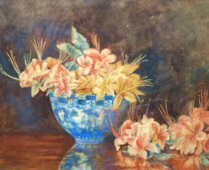 Rene William Thomas – Zátiší s květinami v misce - 3