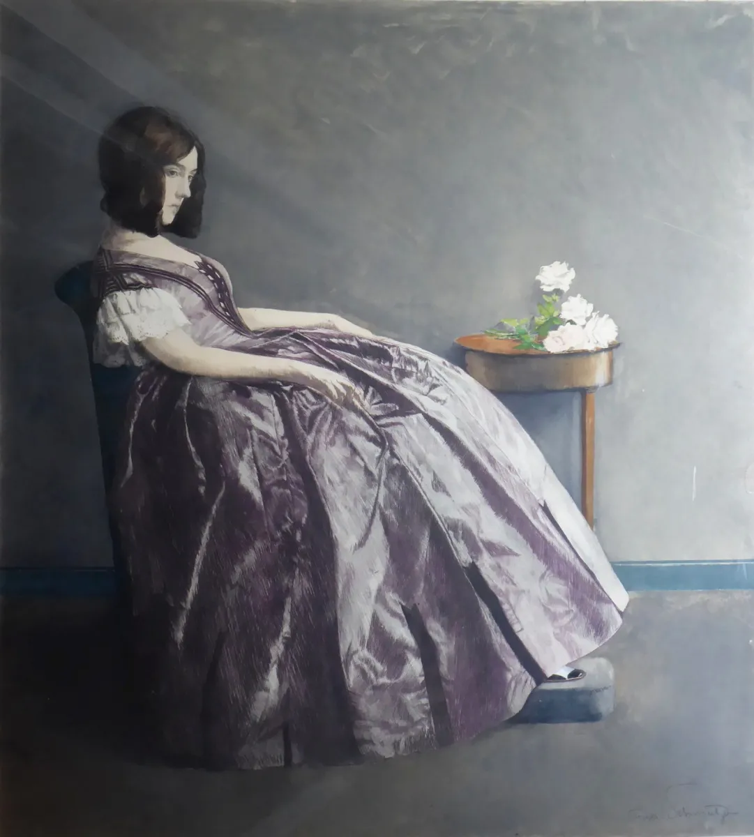 Ferdinand Schmutzer – Sedící Gertrude Barrison - 2