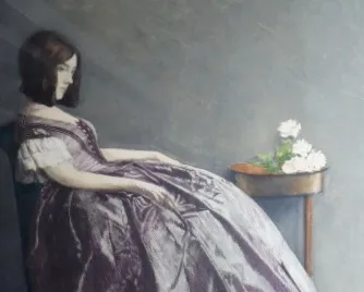 Ferdinand Schmutzer – Sedící Gertrude Barrison - 3