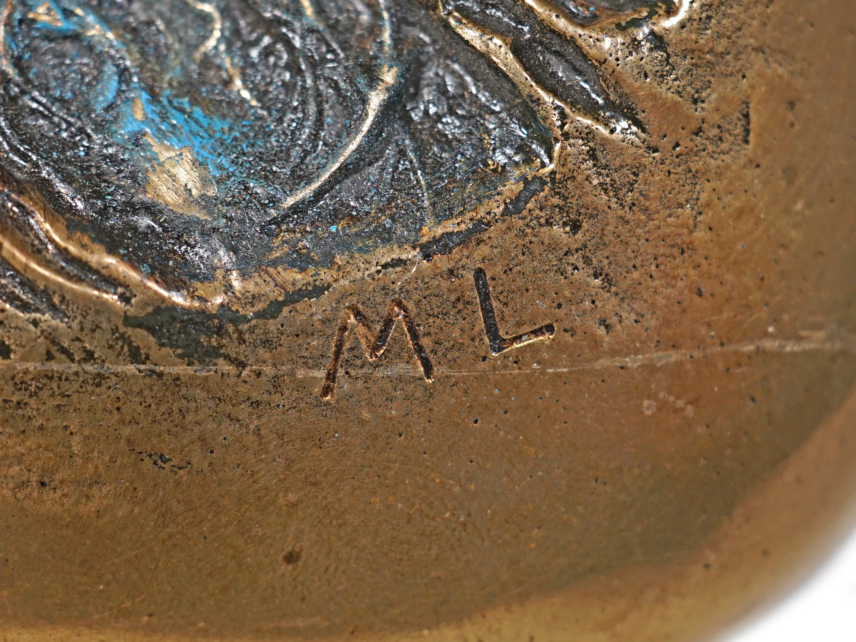 M L – Bronzový reliéf - 3