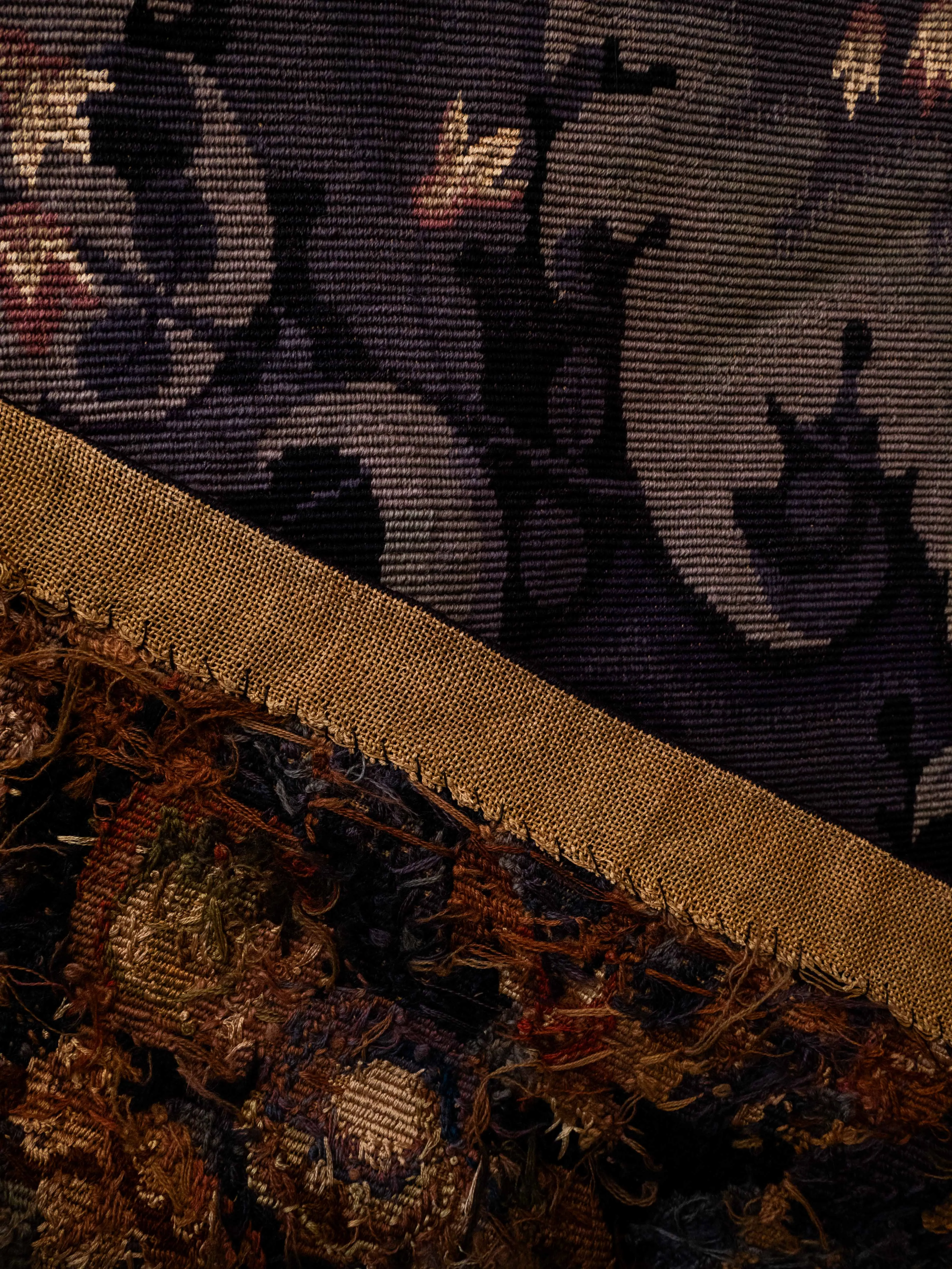 Velký gobelín / tapiserie Zelené listy, 206 x 237 cm - 5