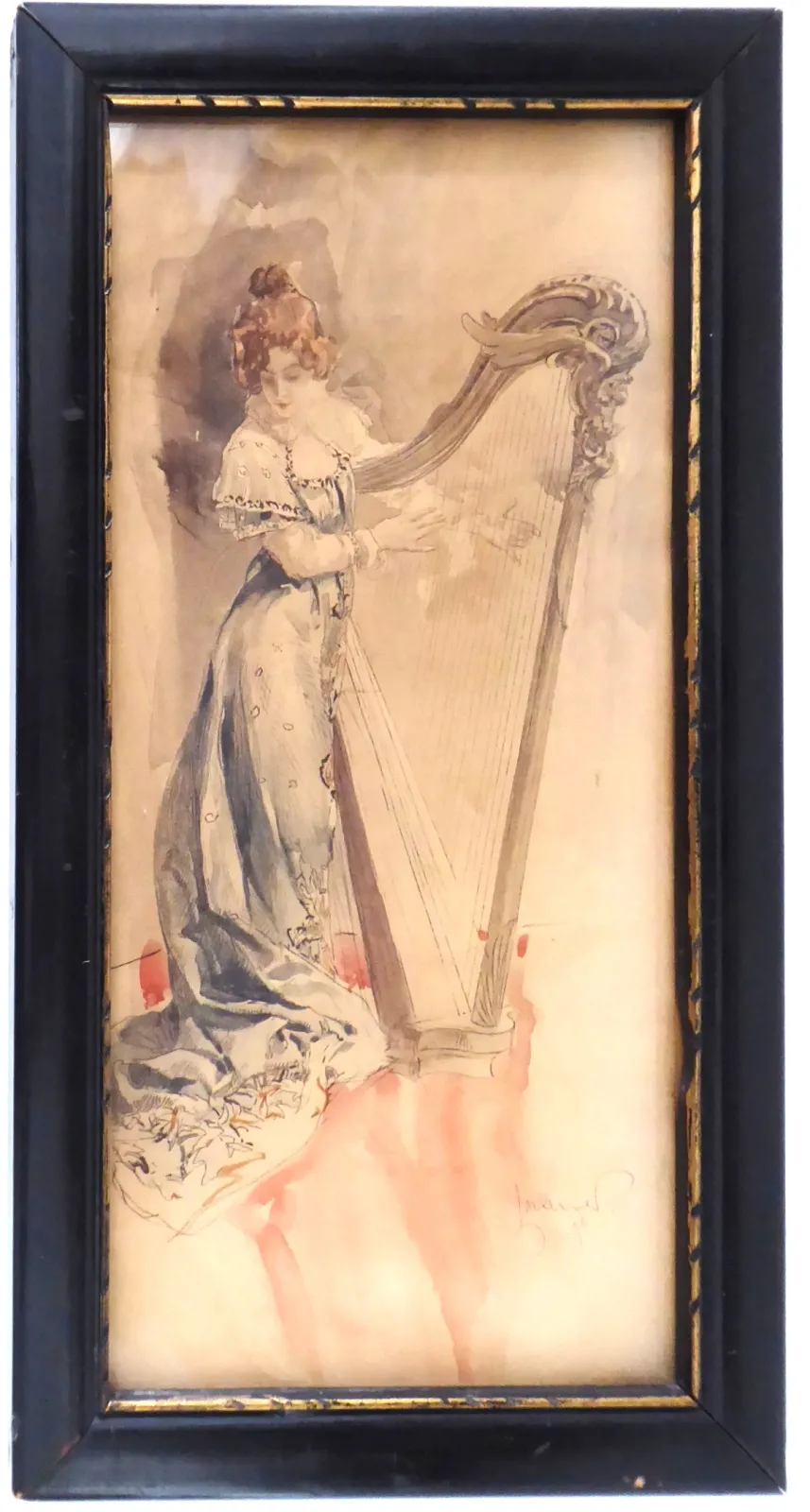 Rámeček s dívkou u harfy – Marold - 4