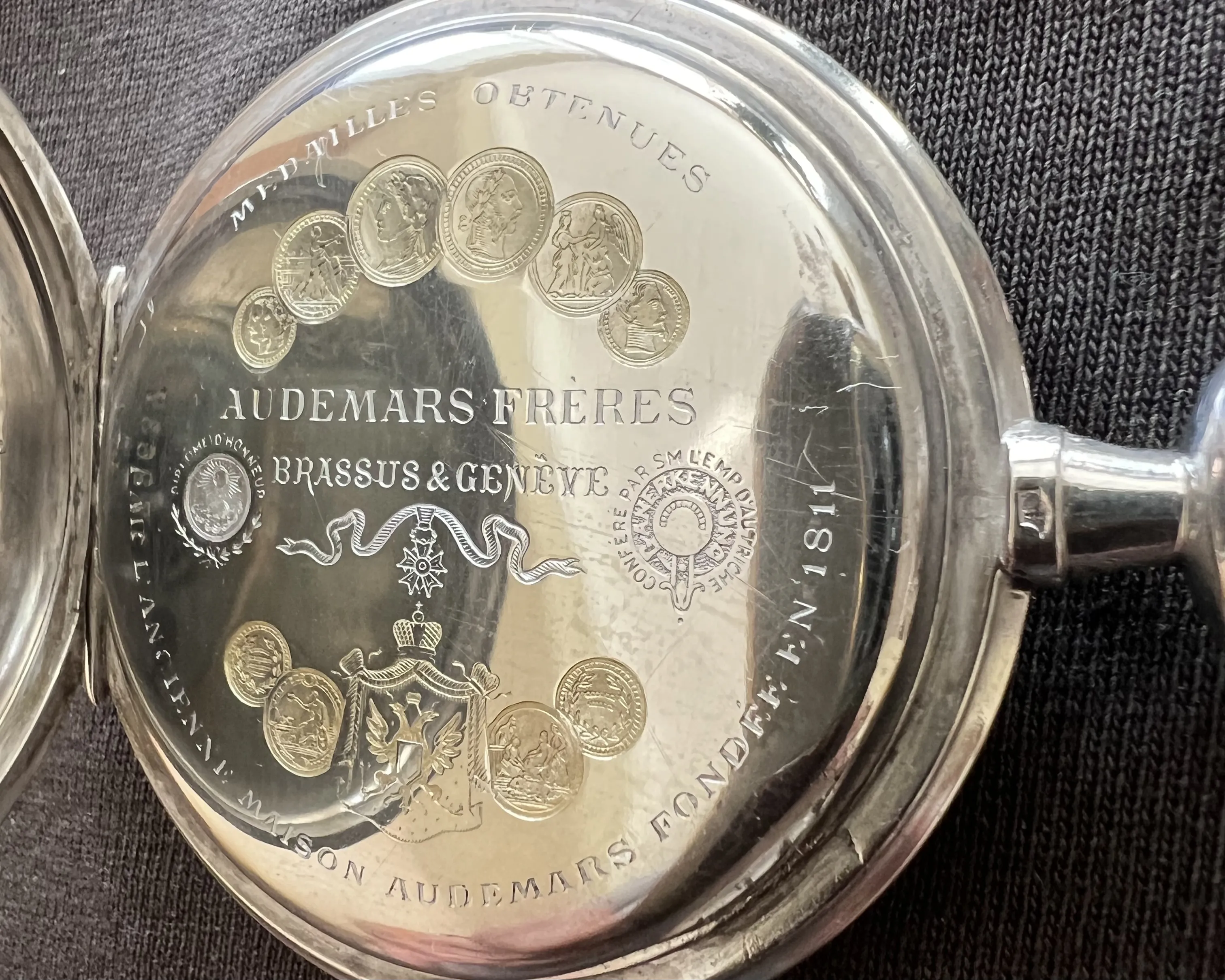 Stříbrné kapesní hodinky – AUDEMARS FRERES GENEVE - 4
